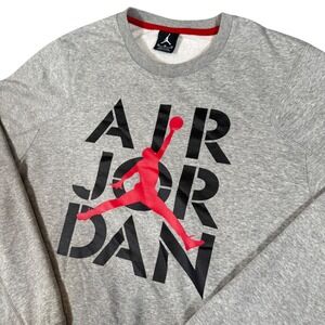 Air Jordan Jumpman Graphic Crewneck Sweatshirt Mens M Gray